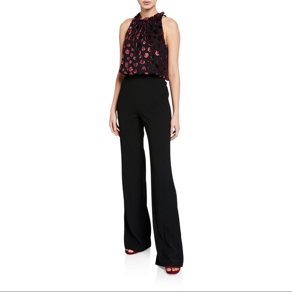 Rant Brook Floral Burnout Sleeveless Jumpsuit
